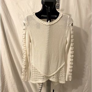 Knit sweater off white size medium